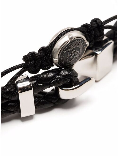 Diesel two-piece woven bracelet set