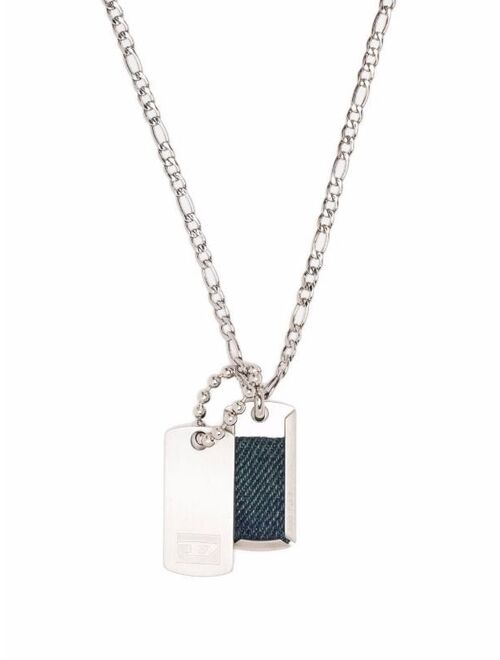 Diesel double dog-tag necklace