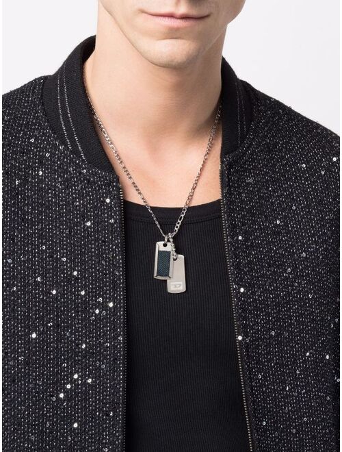 Diesel double dog-tag necklace