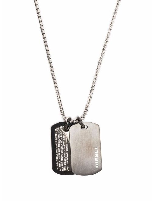 Diesel double dogtag necklace