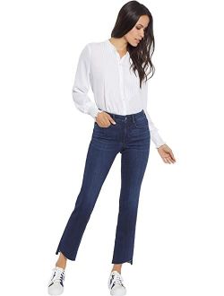 Marilyn Straight Ankle Jeans with Angled Frayed Hems in Norwalk