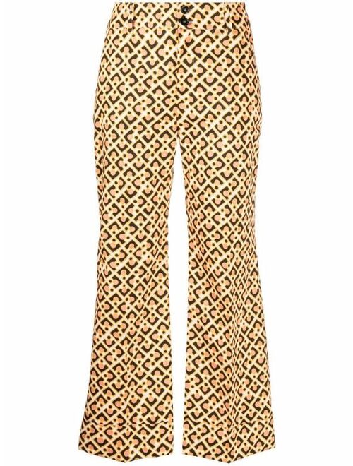 La DoubleJ Hendrix graphic-print trousers