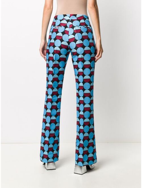 La DoubleJ geometric-print slim fit trousers