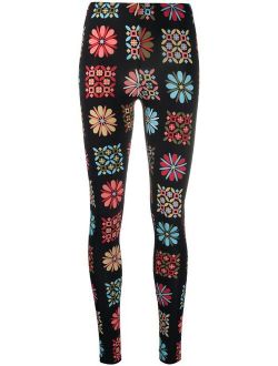 floral stretch leggings