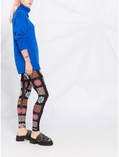 La DoubleJ floral stretch leggings