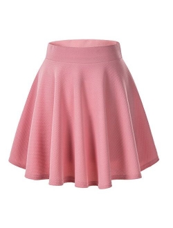 Women's Basic Versatile Stretchy Flared Casual Mini Skater Skirt