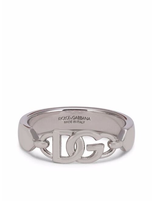 Dolce & Gabbana logo-plaque ring