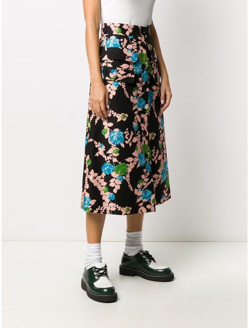 La DoubleJ Peggy floral print skirt