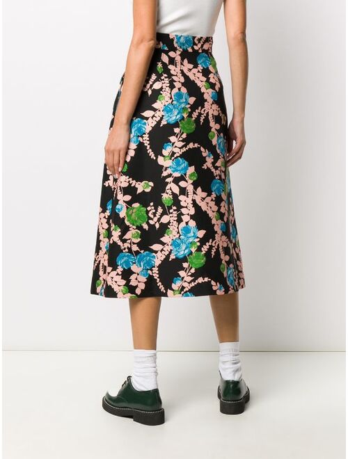 La DoubleJ Peggy floral print skirt