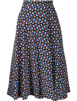 patterned circle skirt
