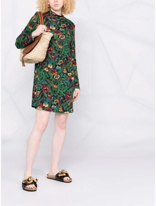 La DoubleJ Suitcase floral-print dress