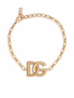 oversized-logo curb chain bracelet