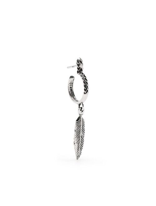 Emanuele Bicocchi feather hoop earring