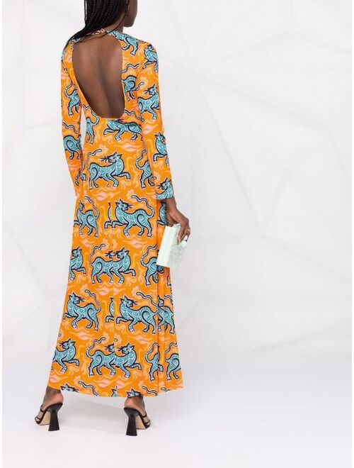 La DoubleJ Swank printed long dress