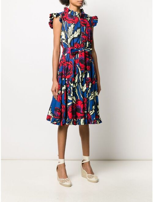 La DoubleJ tiered floral print dress