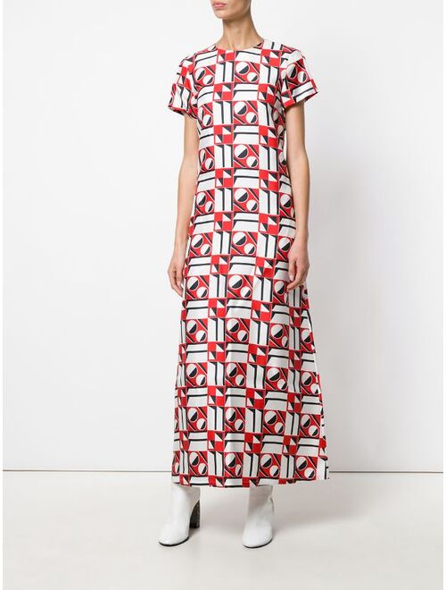 La DoubleJ long length patterned swing dress