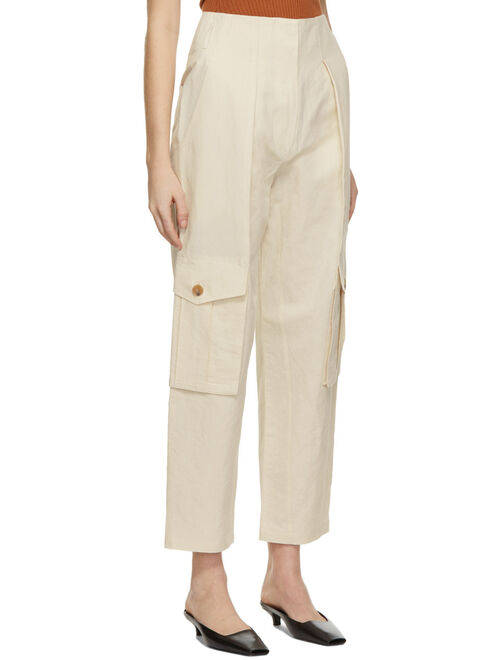 DRAE Off-White Linen Pocket Trousers