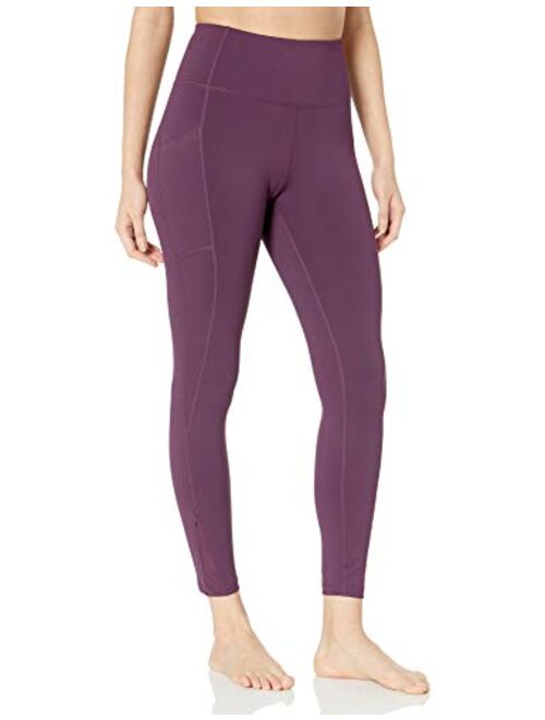 Amazon Brand - Core 10 Women's High Waist Yoga Scallop Mesh Legging with Pockets- 26" Inseam