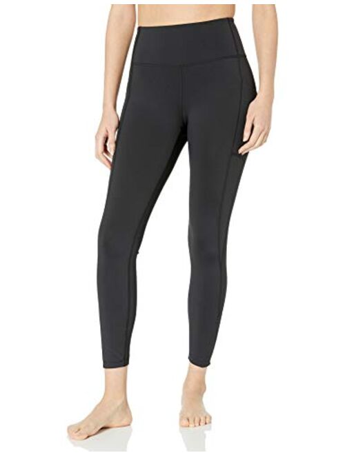 Amazon Brand - Core 10 Women's High Waist Yoga Scallop Mesh Legging with Pockets- 26" Inseam