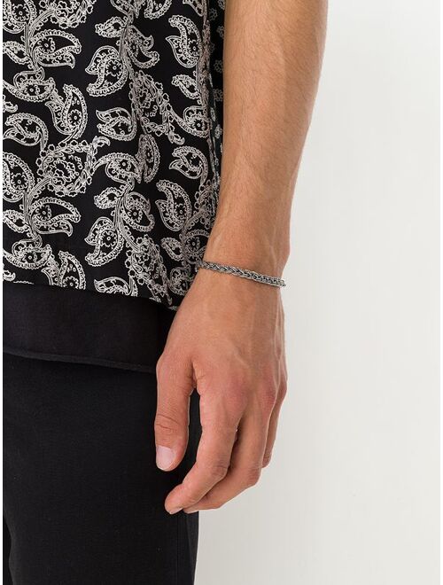 Emanuele Bicocchi sterling silver chain plait bracelet