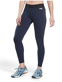 by Reebok Women's Sweat-Wicking Mid-Rise Leggings