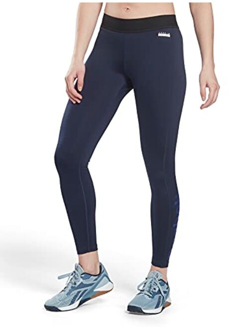 Core 10 by Reebok Women's Sweat-Wicking Mid-Rise Leggings