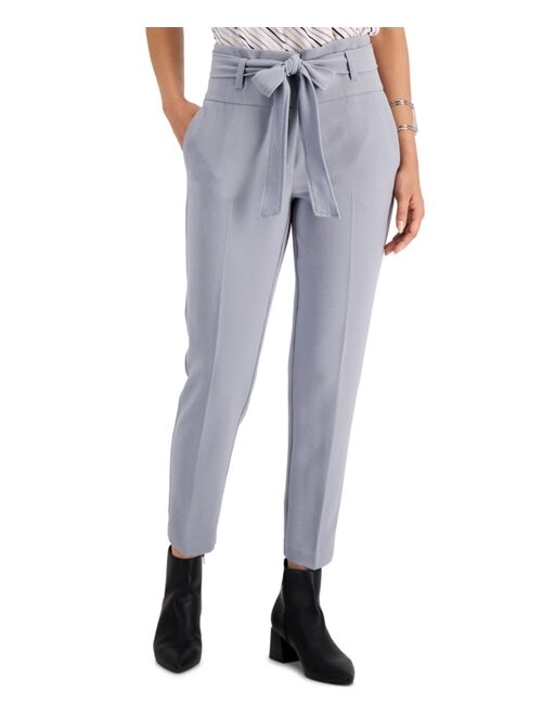 Bar III Belted Slim Ankle Pants, Created for Macy's