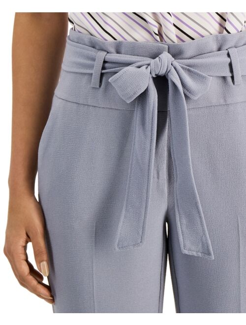 Bar III Belted Slim Ankle Pants, Created for Macy's