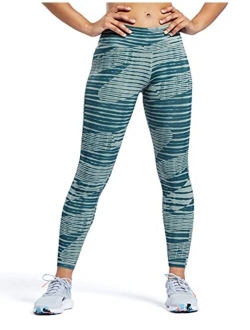 by Reebok Women's Lux 2.0 Mid-Rise All Over Print Leggings