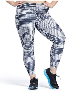 by Reebok Women's Lux 2.0 Mid-Rise All Over Print Leggings