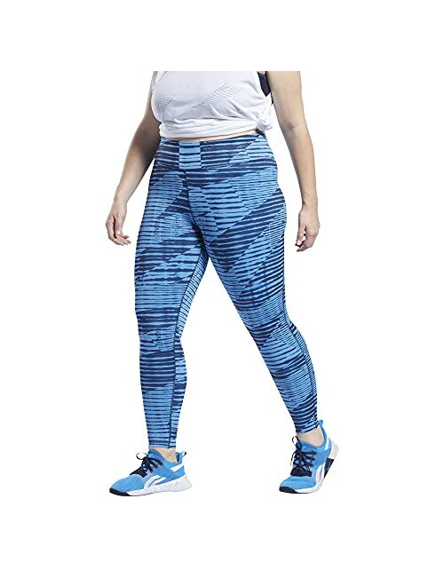 Core 10 by Reebok Women's Lux 2.0 Mid-Rise All Over Print Leggings