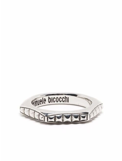 Emanuele Bicocchi studded hexagonal ring