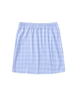 Women's Plaid Bodycon Split Mini Skirt