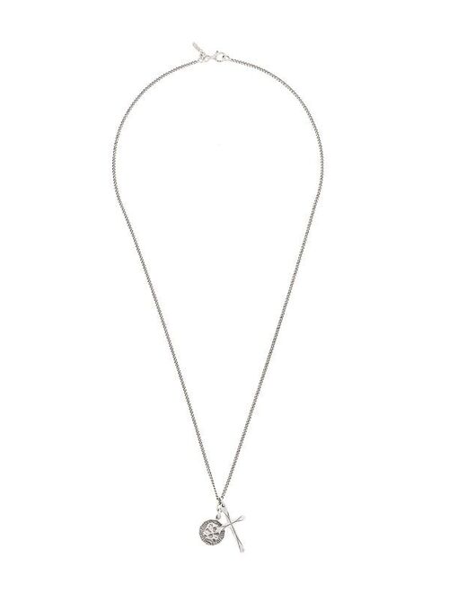 Emanuele Bicocchi skull pendant chain necklace