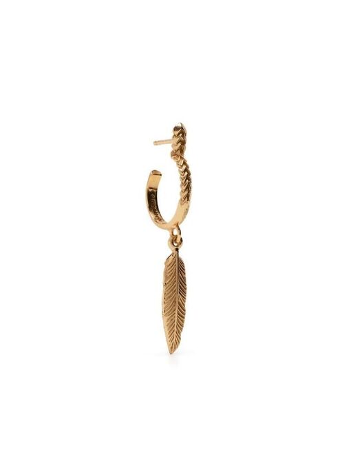 Emanuele Bicocchi feather drop earring