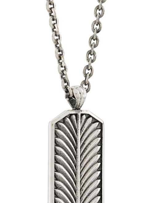 Emanuele Bicocchi engraved tag pendant necklace