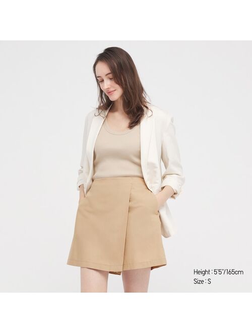 UNIQLO WOMEN LINEN-BLEND SKORT