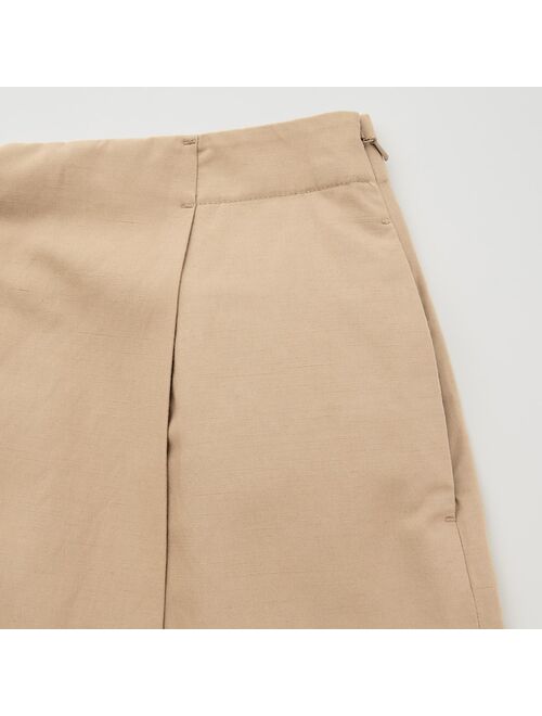 UNIQLO WOMEN LINEN-BLEND SKORT