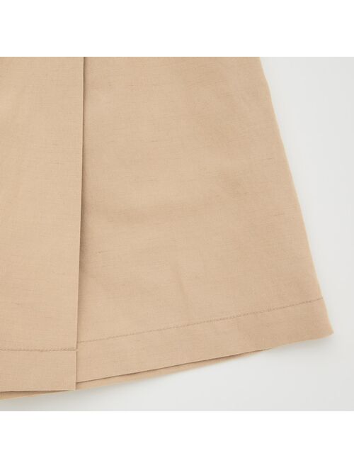 UNIQLO WOMEN LINEN-BLEND SKORT