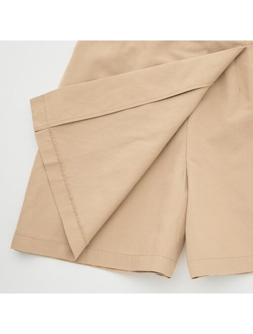 UNIQLO WOMEN LINEN-BLEND SKORT