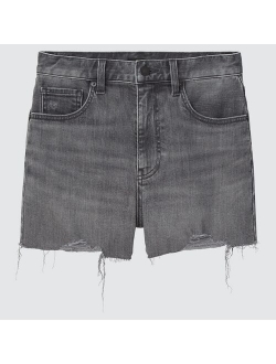 WOMEN HIGH-RISE DENIM SHORTS