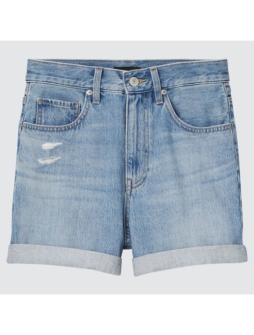 UNIQLO WOMEN HIGH-RISE DENIM SHORTS