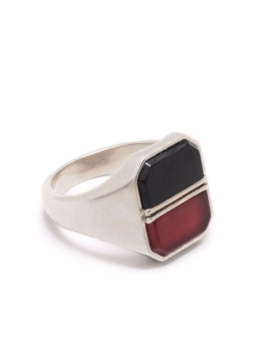 Maison Margiela square two-tone ring