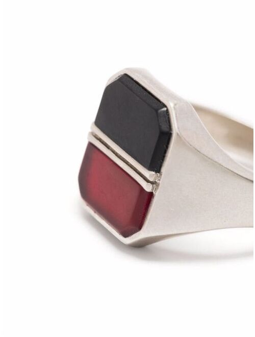 Maison Margiela square two-tone ring