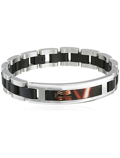 Star Wars Jewelry Episode 7 Kylo Ren ID Plate Stainless Steel Link Bracelet, 8.5"