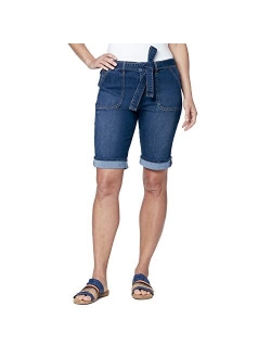 Women's Chic Self Belted Bermuda Short