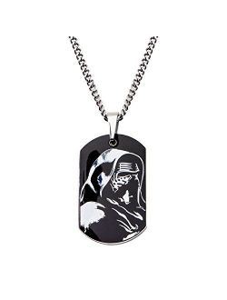 Jewelry Episode 7 Kylo Ren Stainless Steel Dog Tag Men's Pendant Necklace, 22"