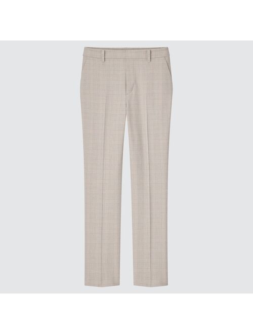 UNIQLO WOMEN SMART 2-WAY STRETCH GLEN-CHECKED ANKLE-LENGTH PANTS