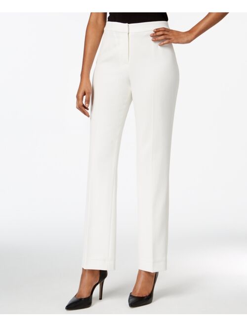 Kasper Straight-Leg Modern Crepe Dress Pants