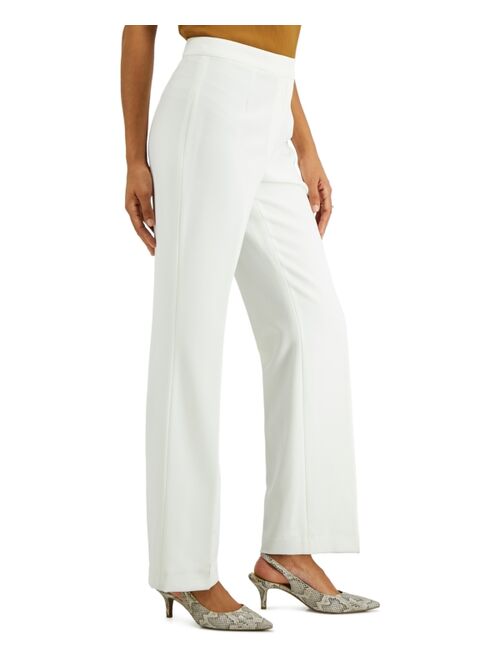 Kasper Straight-Leg Modern Crepe Dress Pants